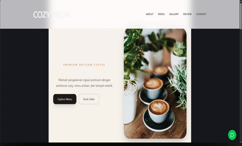 Cozy Brew Landing Page
